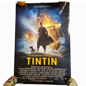 The Adventures of Tintin 2011 Original Advance Movie Poster 27x40 Spielberg D/S